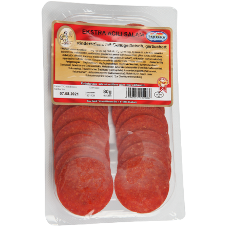 Tamtürk Rinder  Geflügel Salami mit Paprika - Bib