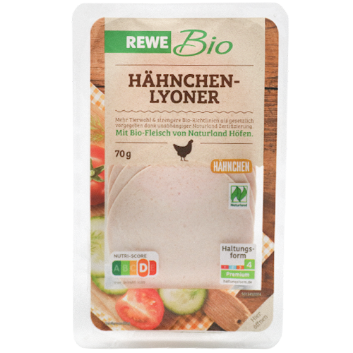 REWE Bio Hähnchen-Lyoner70g