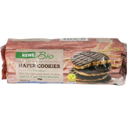 REWE Bio Hafercookies Zartbitter vegan 300g