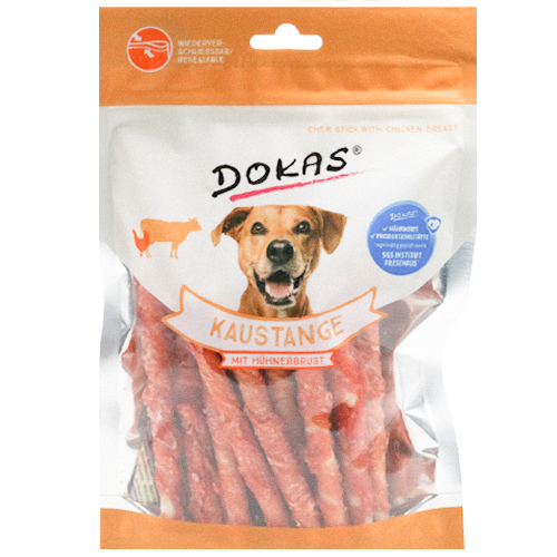 Dokas Hundesnack Kaustange mit Huhn 200g