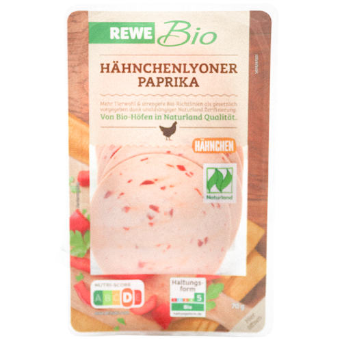 REWE Bio Hähnchenlyoner Paprika 70g