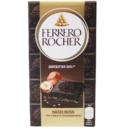 Ferrero Rocher Haselnuss Tafel Zartbitter 55%