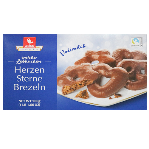 Weiss Lebkuchen Herzen Sterne Brezeln Vollmilch 5