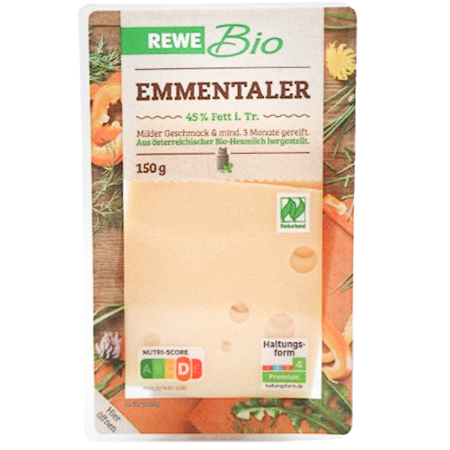 REWE Bio Emmentaler 45% Fett