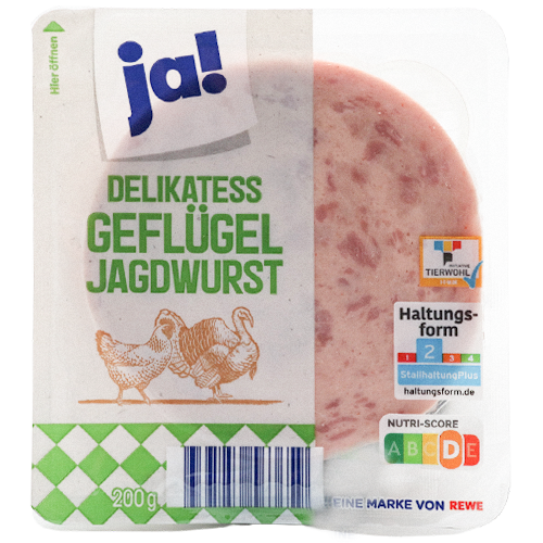 ja! Geflügel Jagdwurst 200g