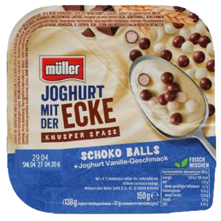 Müller Joghurt mit der Ecke Schoko-Balls 150g