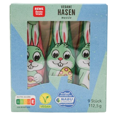 REWE Beste Wahl Hasen massiv vegan 9 Stk.