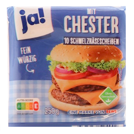 ja! Schmelzkäsescheiben mit Chester 250g