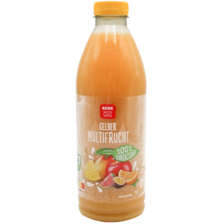 REWE Beste Wahl Gelber Multifruchtsaft 100% Direk