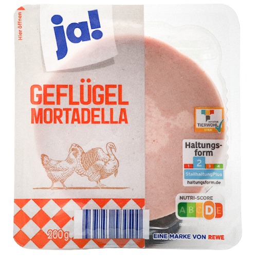 ja! Geflügel-Mortadella 200g