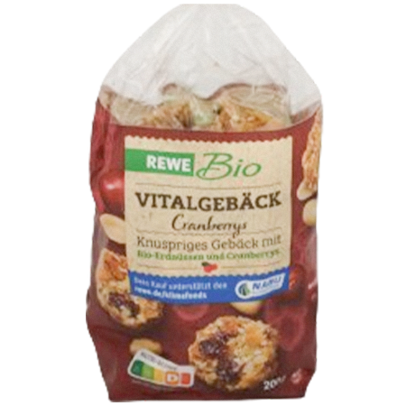 REWE Bio Vitalgebäck Cranberrys 200g