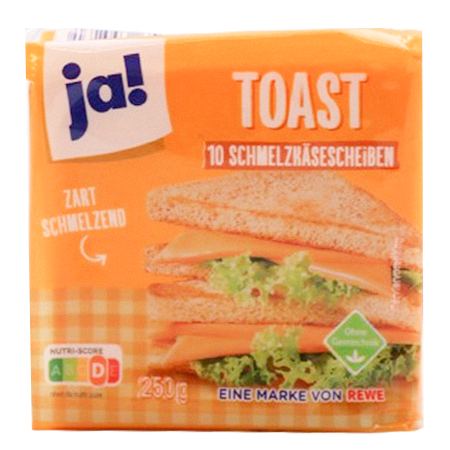 ja! Schmelzkäsescheiben Toast 250g