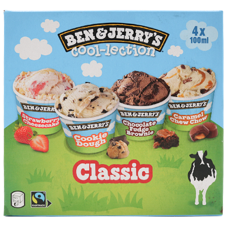 Ben & Jerry's Eis Classic Coolection 4x100ml